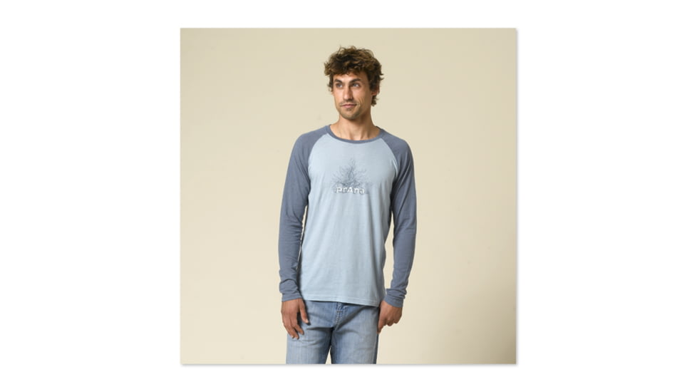 prAna Radiant Heathered Raglan Shirt - Men's -Light Blue-Medium