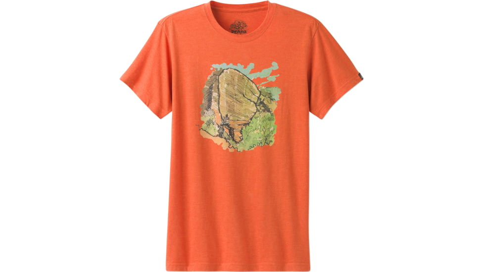 prAna Redlands Slim Short Sleeve T-Shirt - Men's-Orange Crush-Large