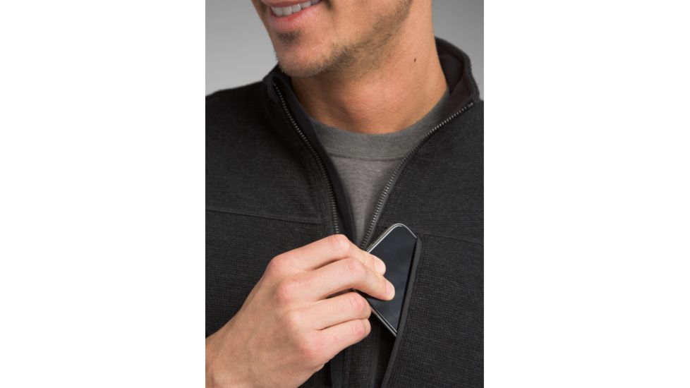 prAna Riddle Full Zip Sweater - Mens, Black, Large, M23190598-BLK-L