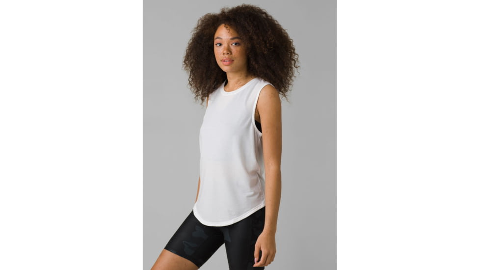 prAna Rogue Sleeveless Top, White, Large, 1962871-100-L