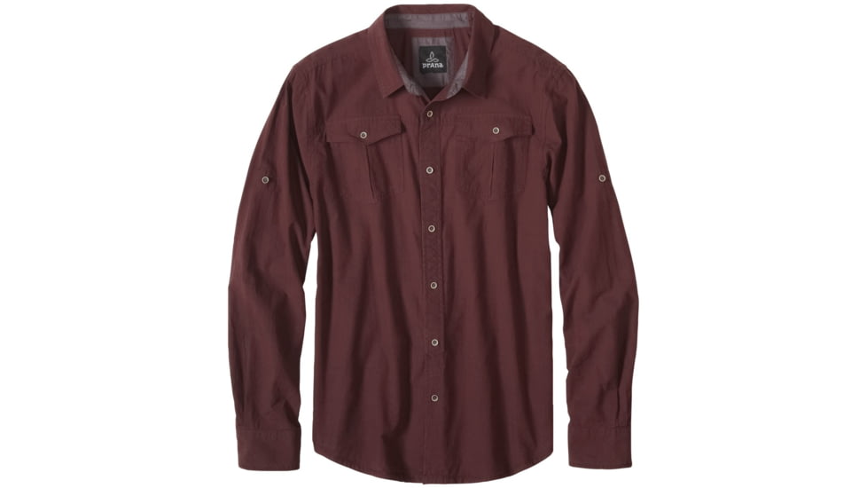 prAna Rollin Shirt - Men's -Dark Umber-Large
