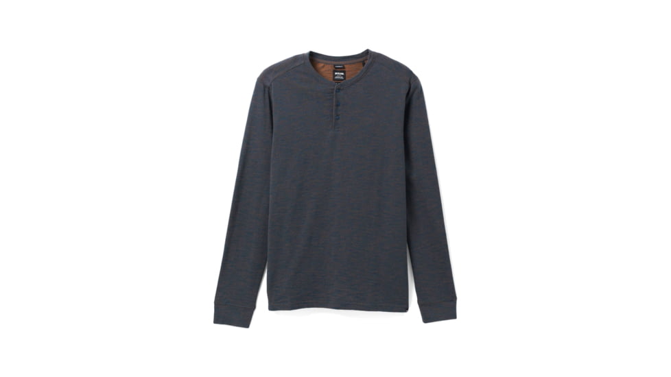 prAna Ronnie Henley II Top - Men's, Large, Dark Sky Heather, 1968041-400-ST-L