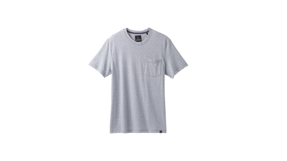 prAna Ryann Short Sleeve Crew Mens, Coal, Large, M11181318-COAL-L