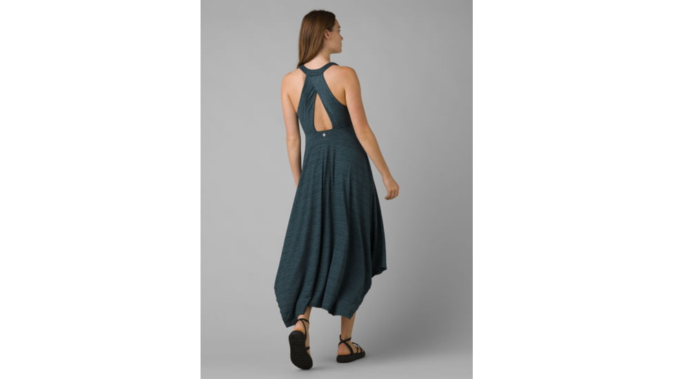 prAna Saxon Dress - Womens, Grey Blue Pebbles, M, 1970651-020-M