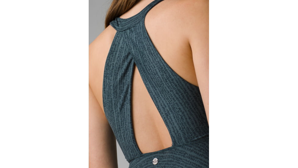 prAna Saxon Dress - Womens, Grey Blue Pebbles, M, 1970651-020-M