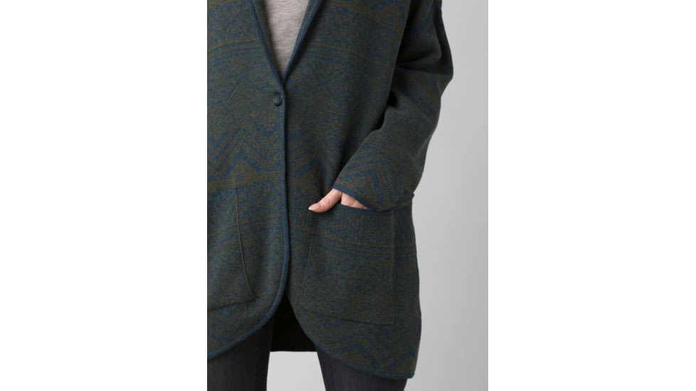 prAna Sevie Cardigan - Women's, Extra Small, Dark Sky Intarsia, 1967181-400-XS