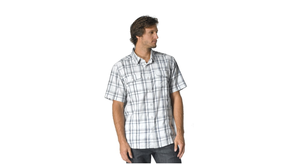 prAna Shamus SS Shirt Mens --Blue-X-Large