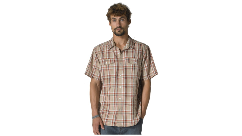 prAna Shamus SS Shirt Mens --Rust-Small