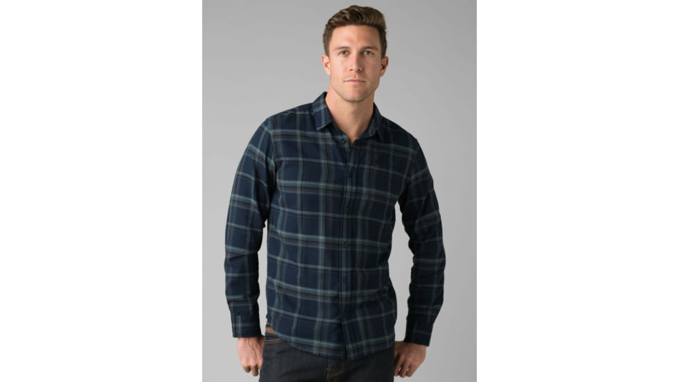 prAna Shayne Flannel - Mens, Nautical, Large, M21181342-NAU-L