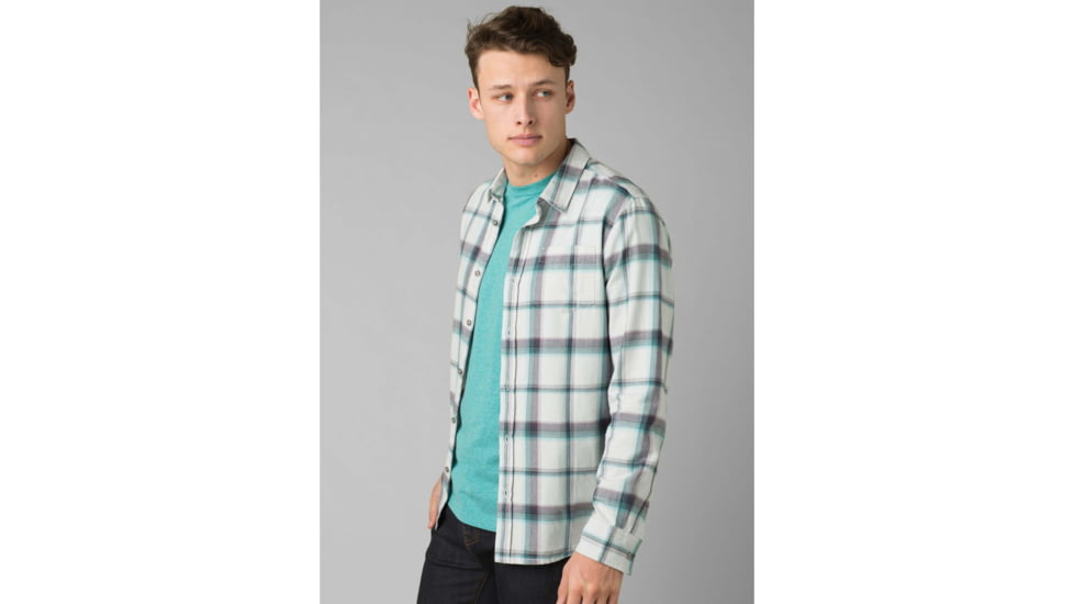 prAna Shayne Flannel - Mens, Silver Spray, Large, M21181342-SVSP-L