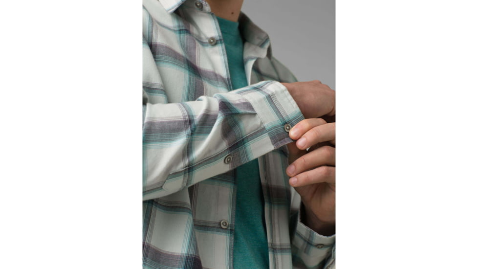 prAna Shayne Flannel - Mens, Silver Spray, Large, M21181342-SVSP-L