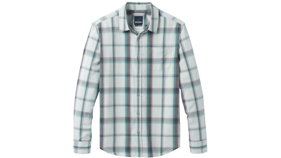 prAna Shayne Flannel - Mens, Silver Spray, Large, M21181342-SVSP-L