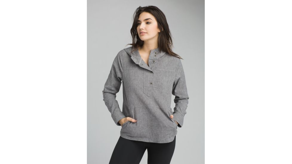 prAna Shelton Top - Women's, Gravel, Small, W23180503-GRA-S
