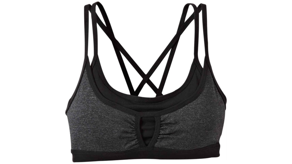 prAna Soleil Bra - Women's-Charcoal Heather-Large