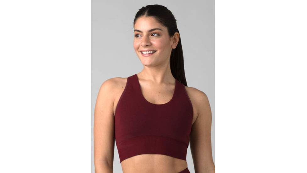 prAna Sopra Seamless Crop Top - Womens, Maroon, Small, 1970341-600-S