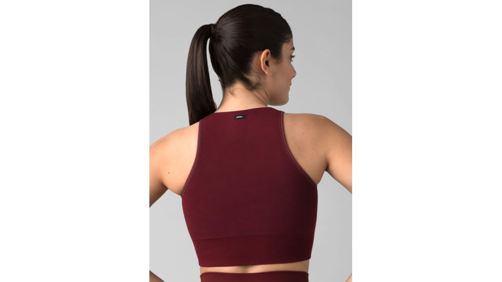 prAna Sopra Seamless Crop Top - Womens, Maroon, Small, 1970341-600-S