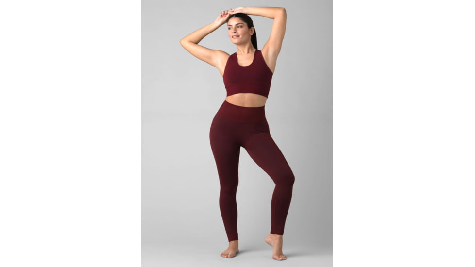 prAna Sopra Seamless Crop Top - Womens, Maroon, Small, 1970341-600-S