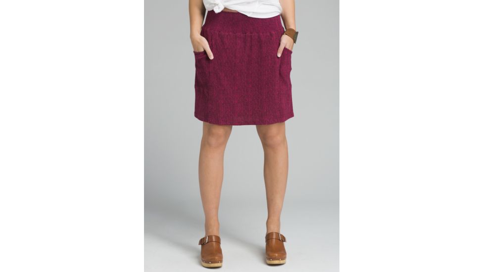 prAna Sugar Pine Skirt - Womens, Black Cherry Bodhi, Large, W33180593-CYBO-L