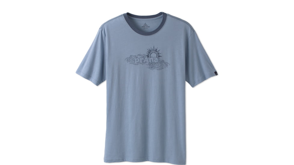 prAna Sun Heathered Tee - Men's-Light Blue-Small