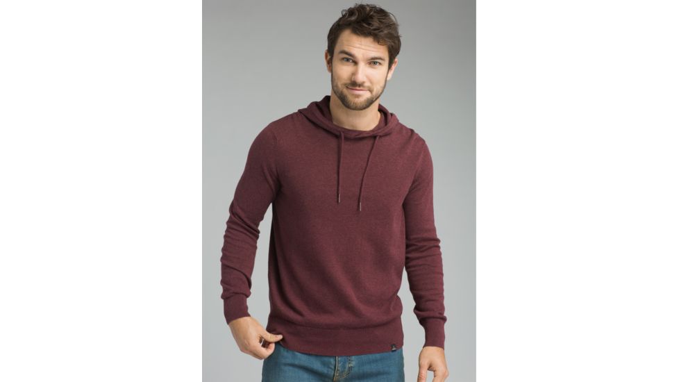 prAna Throw-On Hooded Sweater - Men's, Black Cherry, Large, M2TOHS316-BKCY-L