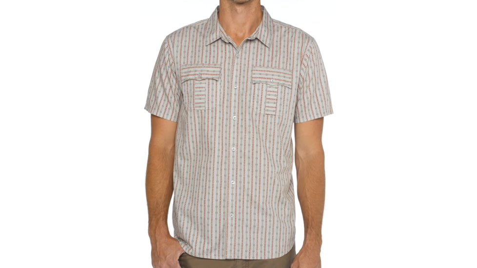 prAna Torres Short Sleeve Shirt - Men's-Light Grey-Medium