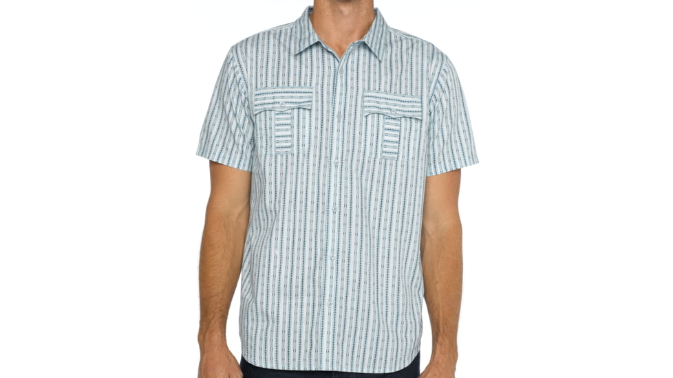 prAna Torres Short Sleeve Shirt - Men's-Dusty Blue-Medium