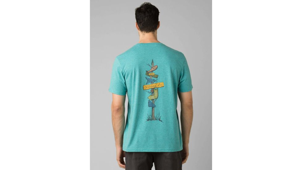 prAna Trail Elements T-Shirt - Mens, Azurite Heather, Large, M11202521-AZHT-L