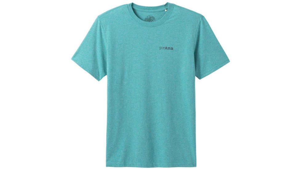prAna Trail Elements T-Shirt - Mens, Azurite Heather, Large, M11202521-AZHT-L