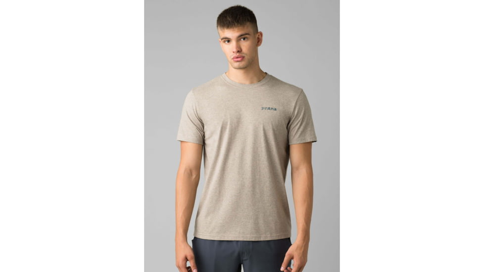 prAna Trail Elements T-Shirt - Mens, Dark Khaki Heather, Large, M11202521-DKHT-L