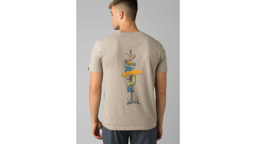 prAna Trail Elements T-Shirt - Mens, Dark Khaki Heather, Large, M11202521-DKHT-L