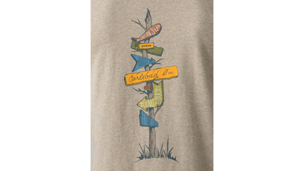 prAna Trail Elements T-Shirt - Mens, Dark Khaki Heather, Large, M11202521-DKHT-L