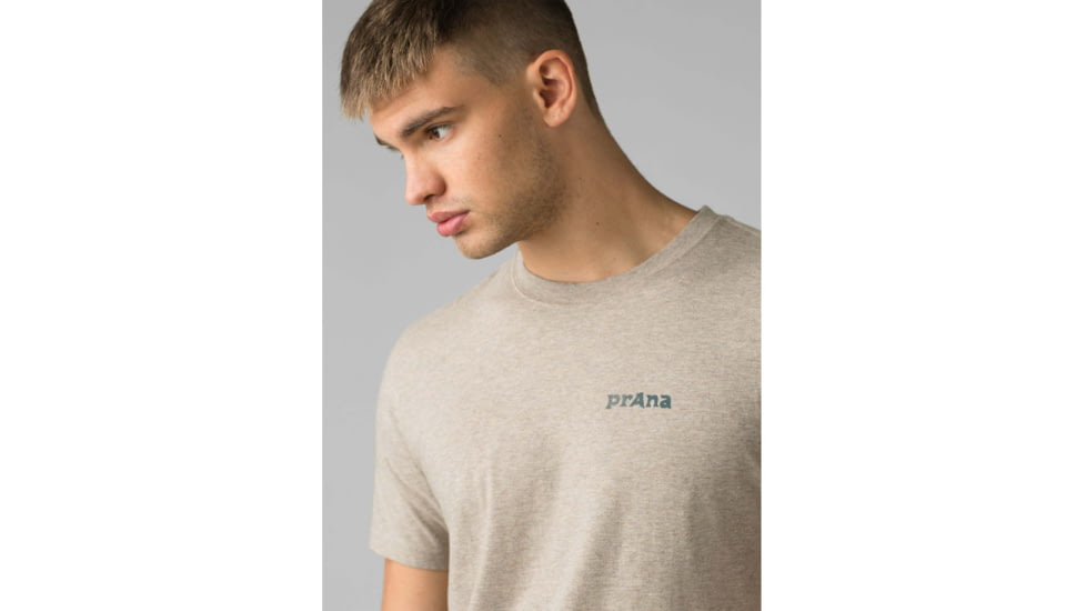 prAna Trail Elements T-Shirt - Mens, Dark Khaki Heather, Large, M11202521-DKHT-L