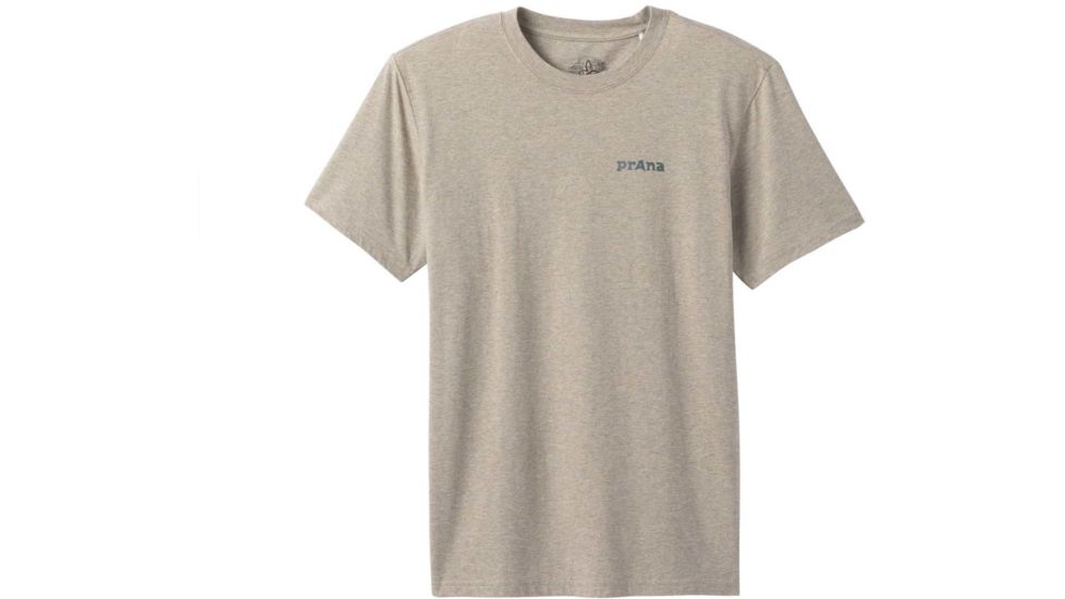 prAna Trail Elements T-Shirt - Mens, Dark Khaki Heather, Large, M11202521-DKHT-L