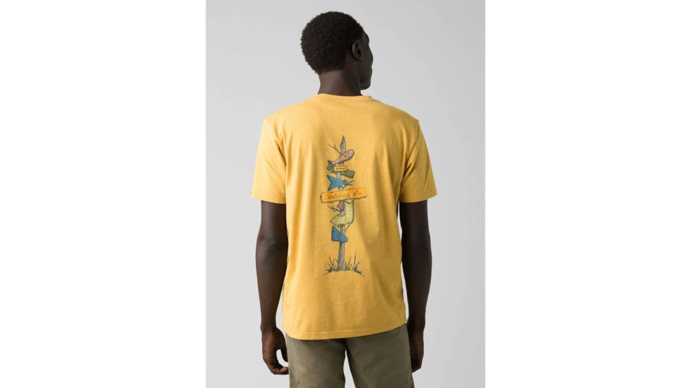 prAna Trail Elements T-Shirt - Mens, Marigold Heather, Large, M11202521-MGHT-L