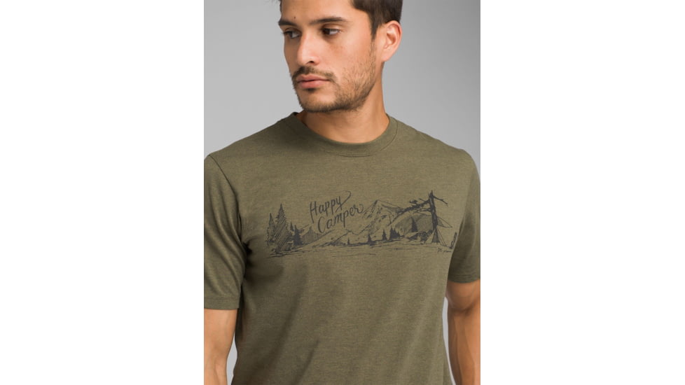 prAna Trail Short Sleeve T-Shirt, Cargo Green, XLarge, M11191514 -318-XL