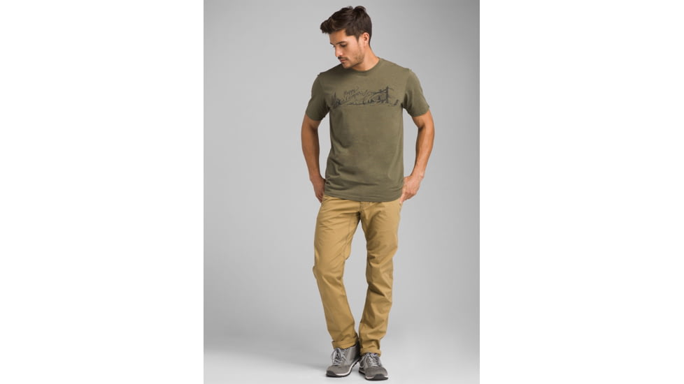 prAna Trail Short Sleeve T-Shirt, Cargo Green, XLarge, M11191514 -318-XL