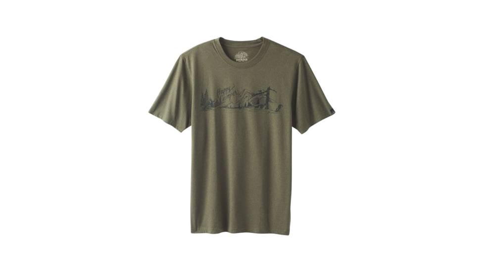 prAna Trail Short Sleeve T-Shirt, Cargo Green, XLarge, M11191514 -318-XL