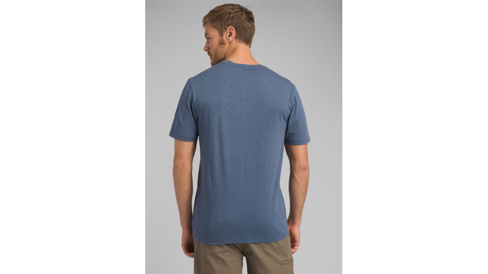 prAna Trail Short Sleeve T-Shirt, Denim Heather, XLarge, M11191514 -479-XL