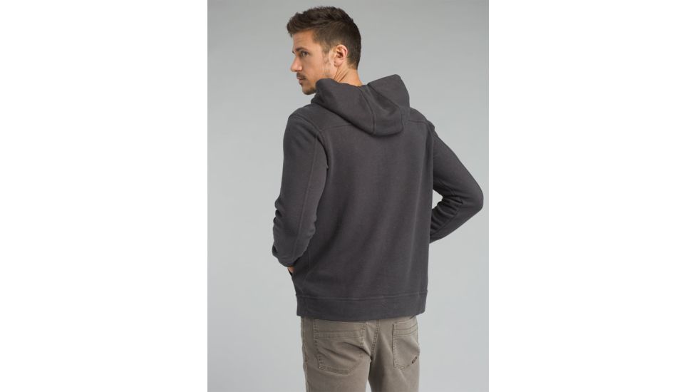 prAna Trawler Henley Hoodie - Mens, Charcoal Heather, XXXLarge, M23181379-CCHT-XXXL