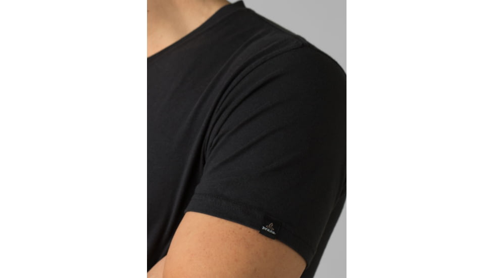 prAna V-Neck T-Shirt, Black, XLarge, 1965421-002-ST-XL