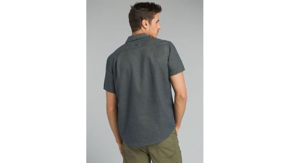 prAna Virtuoso Short Sleeve Shirt - Mens, Equinox Blue, Small, M13180487-EQBL-S