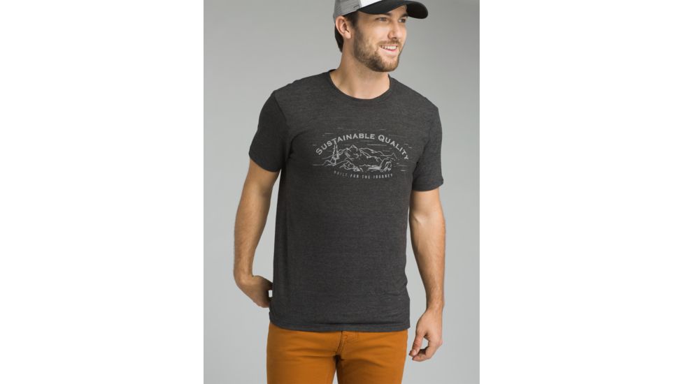 prAna Wayfree T-Shirt - Mens, Charcoal Heather, Medium, M13180491-CCHT-M