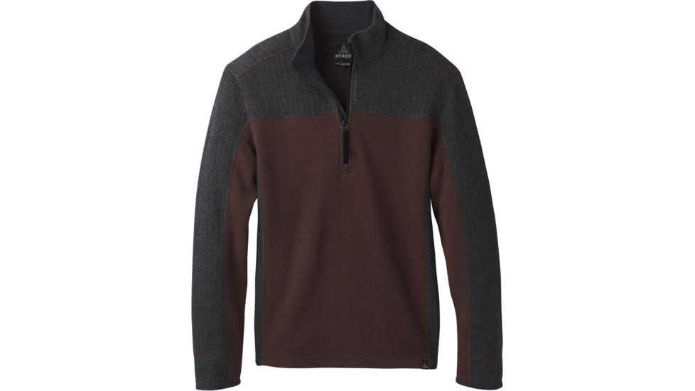 prAna Wentworth 1/4 Zip Sweater - Men's, Cocoa, Medium, M23170361-COA-M