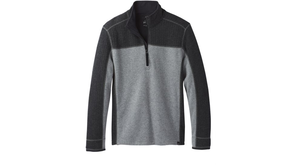 prAna Wentworth 1/4 Zip Sweater - Men's, Gravel, Large, M23170361-GRA-L