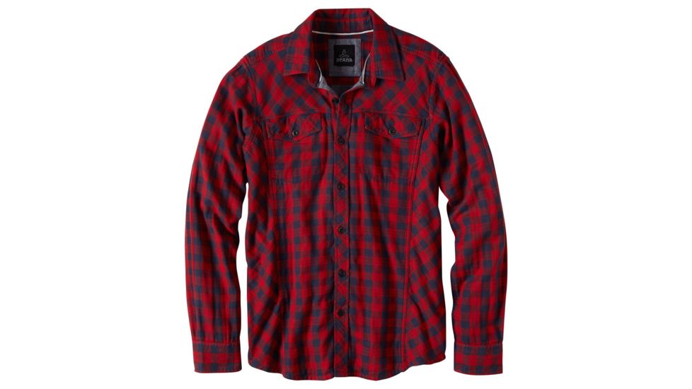 prAna Wesson Long Sleeve Shirt - Men's-Redberry-Medium