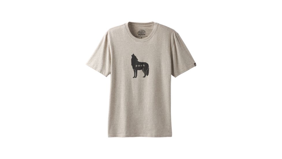 prAna Wolf Pack Journeyman T-Shirt - Mens, Dark Khaki Heather, Small, M13181436-DKHT-S