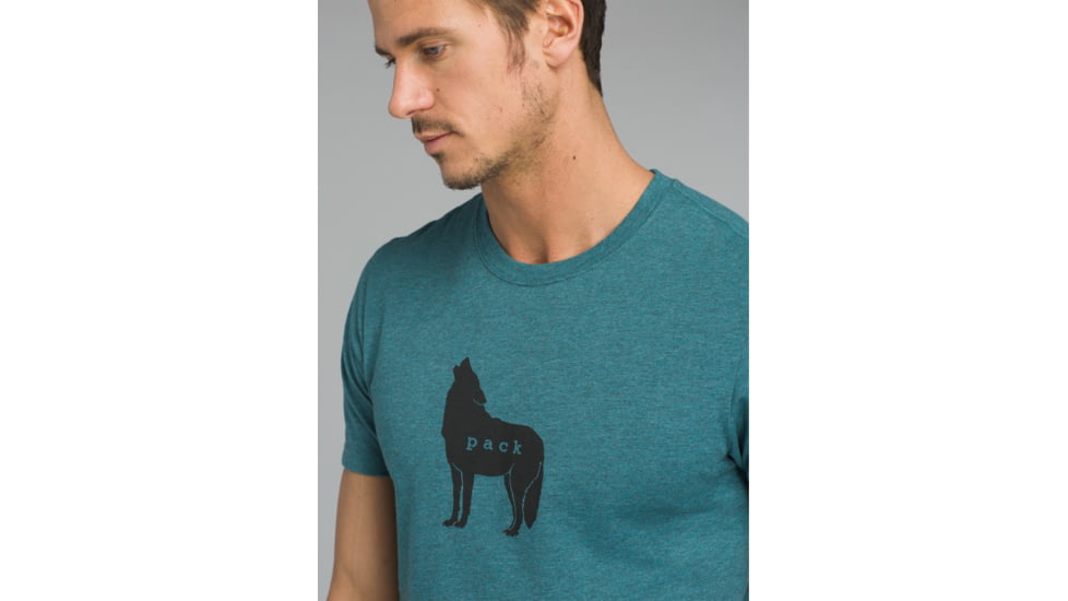 prAna Wolf Pack Journeyman T-Shirt - Mens, Deep Balsam Heather, Large, M13181436-DMHT-L