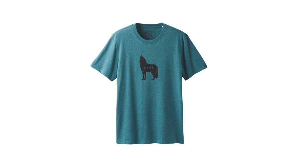 prAna Wolf Pack Journeyman T-Shirt - Mens, Deep Balsam Heather, Large, M13181436-DMHT-L