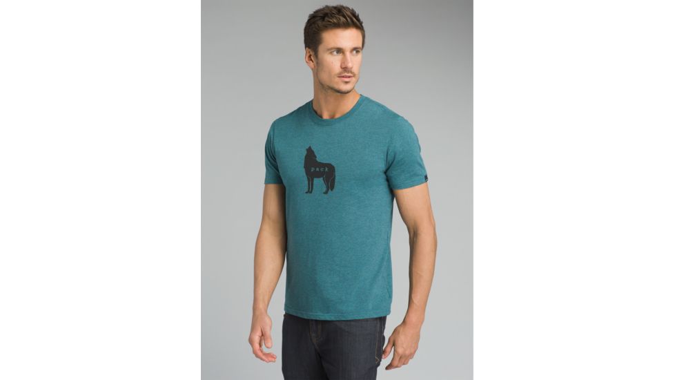 prAna Wolf Pack Journeyman T-Shirt - Mens, Deep Balsam Heather, Large, M13181436-DMHT-L