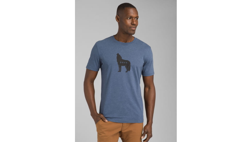prAna Wolf Pack Journeyman T-Shirt - Mens, Denim Heather, X-Large, M13181436-DEHT-XL